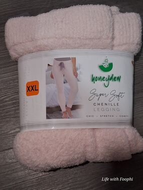 Honeydew Intimates Super Soft Chenille Leggings in Light Pink (XXL)